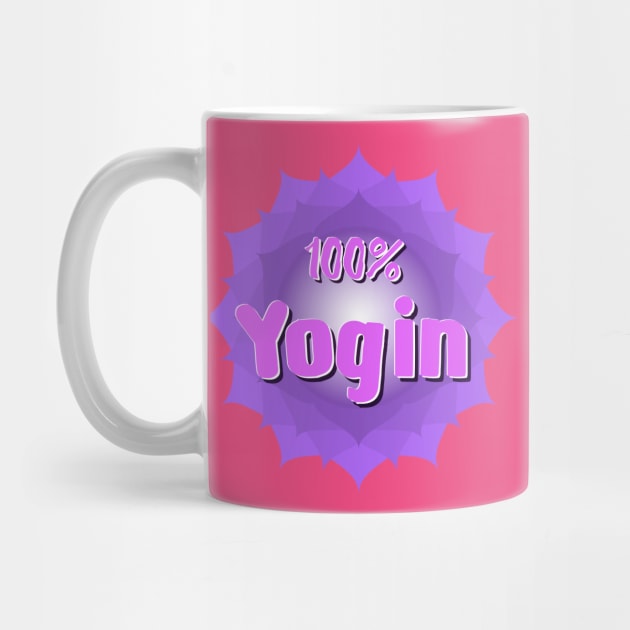 Yogin logo with violet mandala by leyaelena